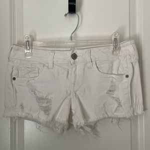 Express Short White Denim Shorts